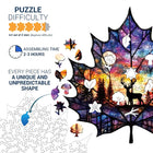 Autumn Maple Leaf Wooden Jigsaw Puzzle Unique Nature Art Puzzle for Adults