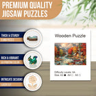 Autumn Mountain Retreat Wooden Jigsaw Puzzle Scenic Forest Landscape