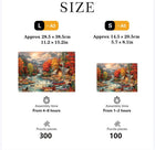 Autumn Mountain Retreat Wooden Jigsaw Puzzle Scenic Forest Landscape