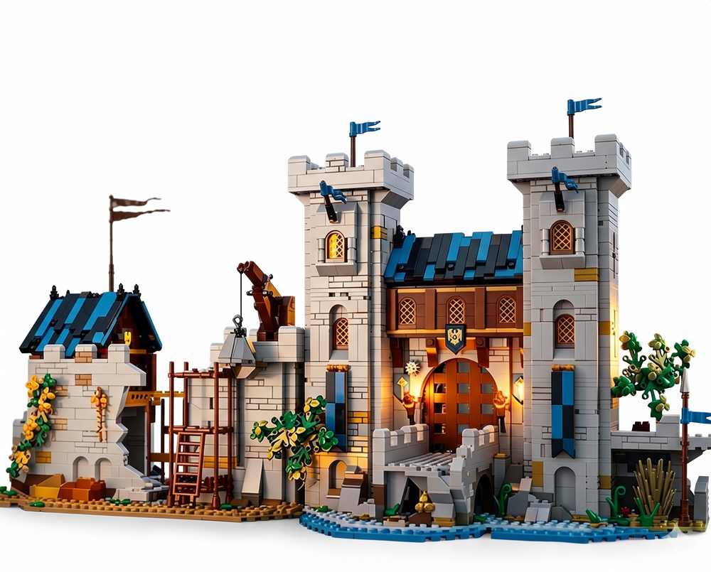 Medieval Castle Building Blocks Set - 2668pcs Azurelight Hall Modular Model