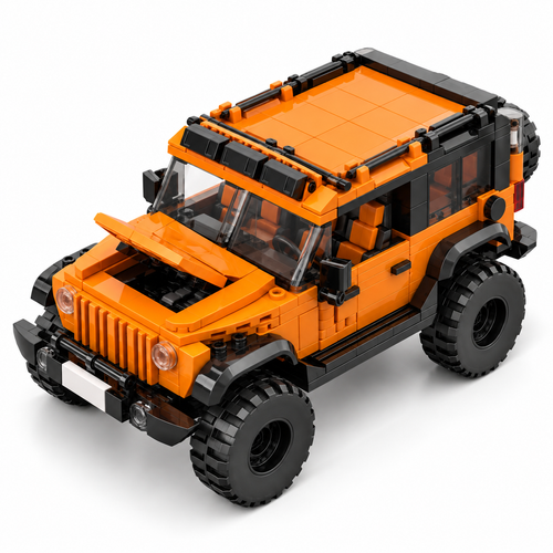 Canyon Crawler orange brick SUV high front three-quarter view