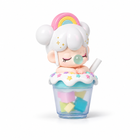 BabyNanci milk tea collectible, left three-quarter angle on edge-to-edge white