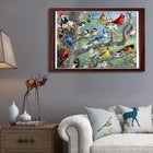 Bird Flock Wooden Jigsaw Puzzle Art - Unique Animal Pieces | Creative DIY Gift