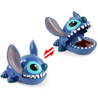 Cartoon bite finger dentist game toy showing open and closed mouth action