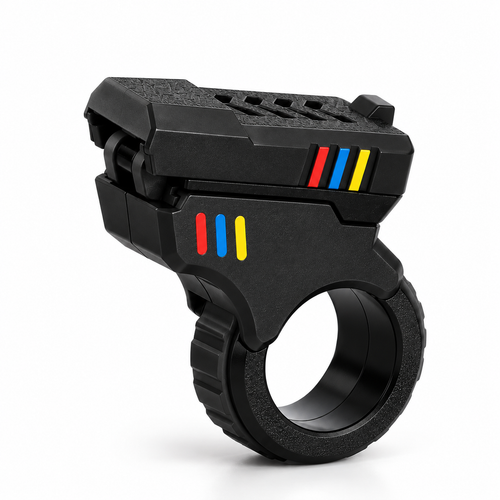 Fingertip Rotary Slider Toy Textured Ratchet Fidget Desk Gadget - alternate view