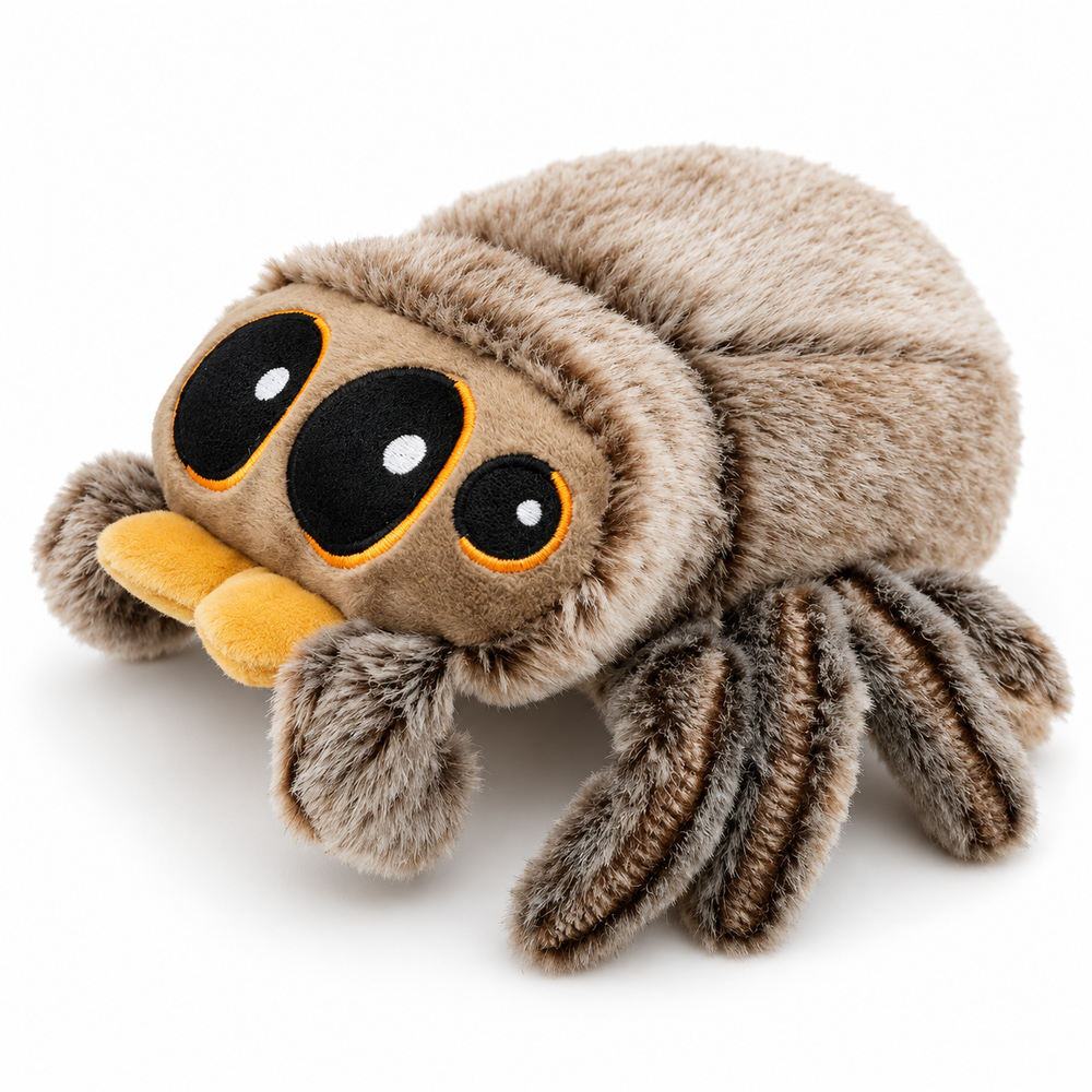 Black Spider Plush Toy Lucas Jumping Spider Stuffed Pillow