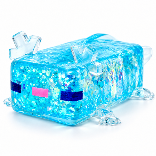 Axolotl Blobfish squishy — Blue variant, studio hero