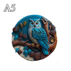 Blue Owl Wooden Jigsaw Puzzle - Animal Shaped Art Puzzle for Adults & Kids | Toylvia™