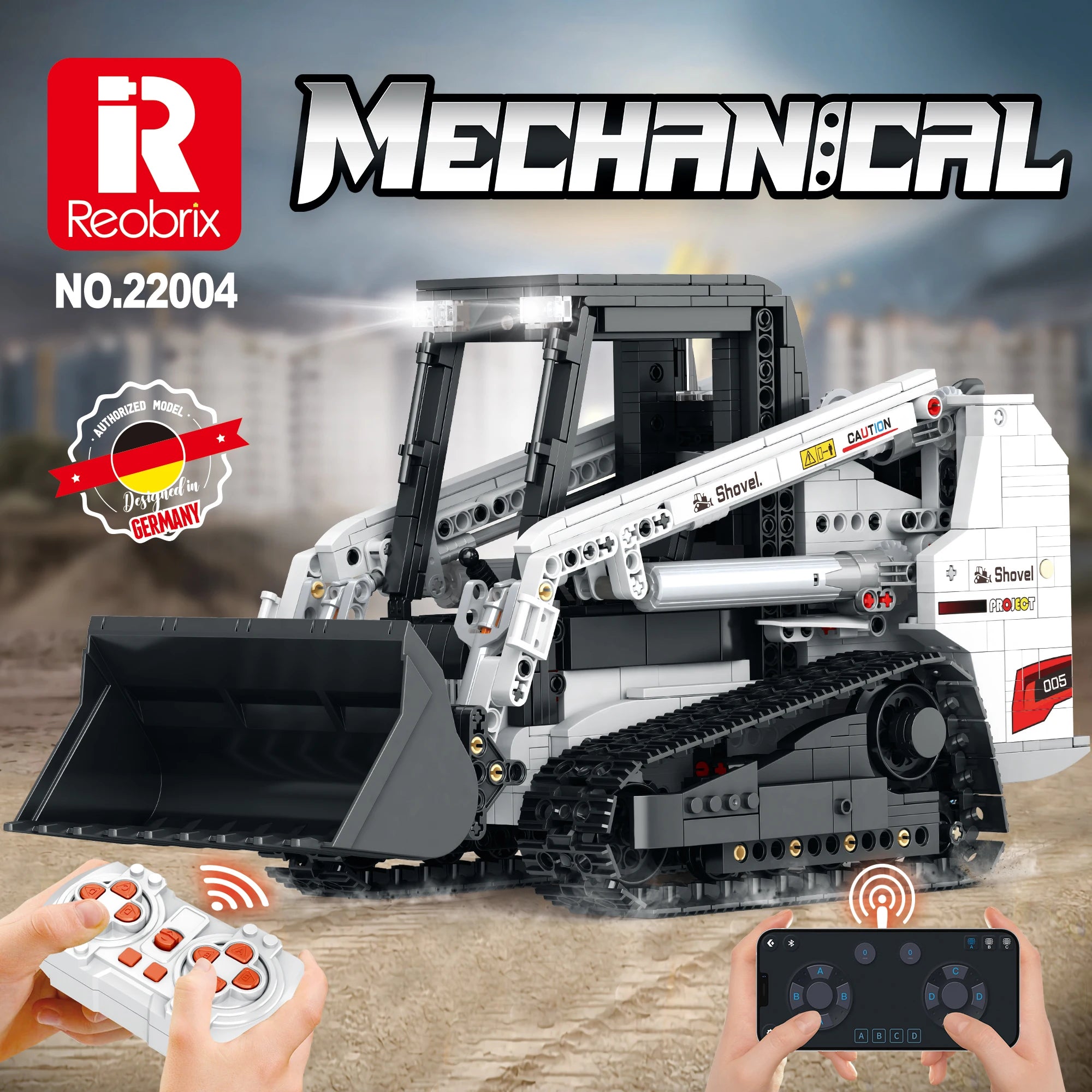 Reobrix RC Bobcat Loader Building Set | 1366PCS Electric Model | Toylvia Secondary image
