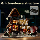 Icehorn Longhouse Building Blocks Kit - 1694pcs Medieval Viking Cabin