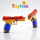 Building Block SIG17 Toy Gun - Blowback, Shell Ejecting, Soft Bullet Pistol