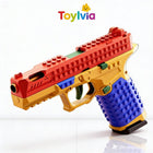 Building Block SIG17 Toy Gun - Blowback, Shell Ejecting, Soft Bullet Pistol