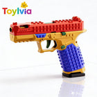 Building Block SIG17 Toy Gun - Blowback, Shell Ejecting, Soft Bullet Pistol