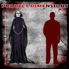 6FT Life-Size Animatronic Grim Reaper Halloween Yard Prop