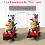 The iconic cardboard box "Transmogrifier" scene in building block form