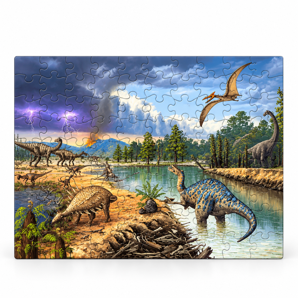 Cartoon Dinosaurs 100 Piece Jigsaw Puzzle Kids & Adults
