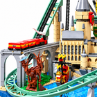 Castle roller coaster — train and bridge detail on white studio background