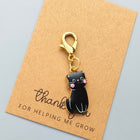 Cute Enamel Cat Charms with Lobster Clasps Stitch Markers Set