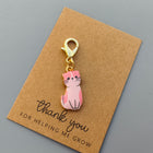 Cute Enamel Cat Charms with Lobster Clasps Stitch Markers Set