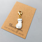 Cute Enamel Cat Charms with Lobster Clasps Stitch Markers Set