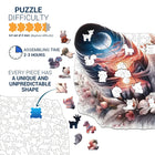 Celestial Feather Wooden Jigsaw Puzzle Unique Animal-Shaped Pieces Nature Art