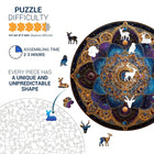 Celestial Mandala Star Wooden Jigsaw Puzzle Unique Animal-Shaped Pieces