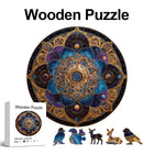 Celestial Mandala Star Wooden Jigsaw Puzzle Unique Animal-Shaped Pieces