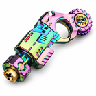 Shell-Ejecting Alloy Toy Pistol Mini Finger Spinner EDC, Chameleon finish