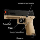 P320 Automatic Soft Bullet Pistol Gun - Realistic Slide Blowback Toy Blaster