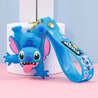 Christmas Stitch Keychain with Antlers & Santa Hat - Cute PVC Key Ring | Toylvia™