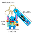 Christmas Stitch Keychain with Antlers & Santa Hat - Cute PVC Key Ring | Toylvia™