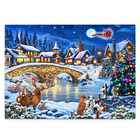 Christmas Town 500 Piece Jigsaw Puzzle 18x11 In Holiday Gift