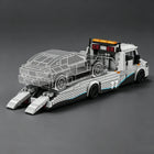 City Series 8-Compartment Race Car Transporter Truck Building Blocks Set