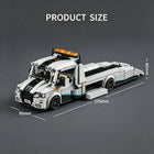 City Series 8-Compartment Race Car Transporter Truck Building Blocks Set