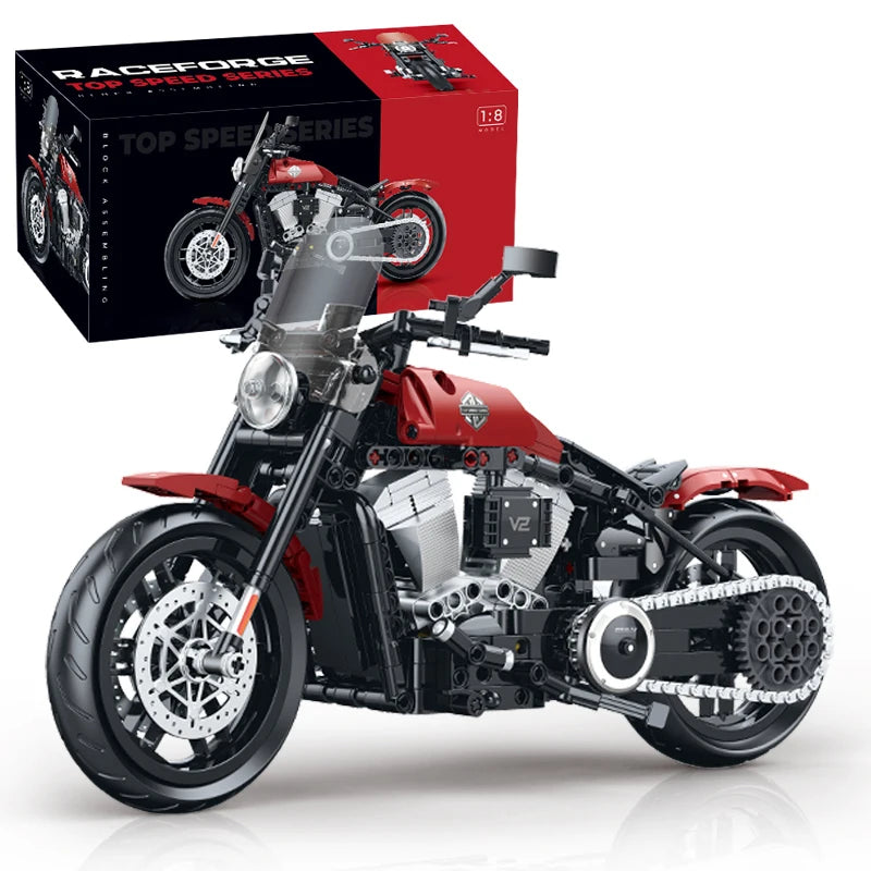 Classic Motorbike Technical 1:8 Building Blocks Model Set