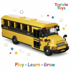 Yellow American School Bus Building Set | 788PCS Model | ToyIvia