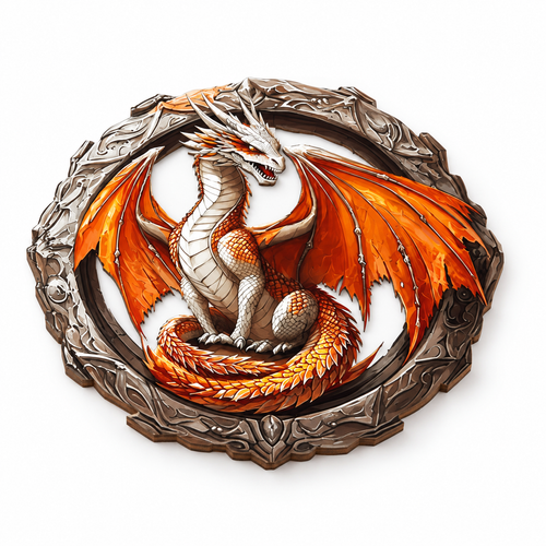 Dragon Wooden Puzzle assembled flat wooden jigsaw, clean three-quarter studio photo