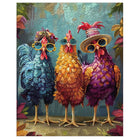 Colorful Big Roosters Wooden Jigsaw Puzzle - Irregular Animal Shape | Toylvia™