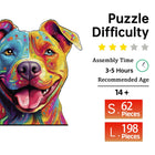 Chromatic Canine: Colorful Dog High-Difficulty Wood Jigsaw