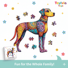 Colorful Great Dane Dog Wooden Jigsaw Puzzle - Unique Animal Shaped
