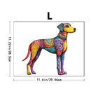 Colorful Great Dane Dog Wooden Jigsaw Puzzle - Unique Animal Shaped