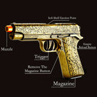 M1911 Engraved Pattern Soft Bullet Pistol Gun - Shell Throwing Blowback Blaster