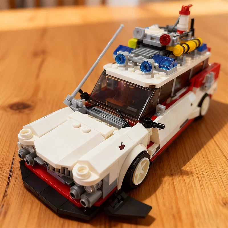 Toy vehicle model on a wooden surface