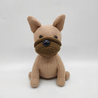 25cm Yarn Knitted Animal Dolls - Handcrafted Bear, Fox, & Puppy Plush Toys