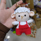 Crochet Animal Bag Charm—Handwoven Knitted Keychain for Car Keys