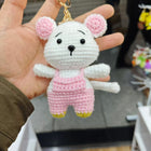 Crochet Animal Bag Charm—Handwoven Knitted Keychain for Car Keys