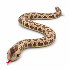 50CM Brown Spot Python plush toy, centered three-quarter left on white