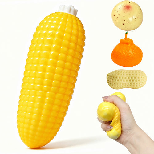 Crunchy Orange Peanuts, Corn, Potatoes Toys, Asmr Crunchy Stress Ball Realistic Orange Sensory Toy With ASMR