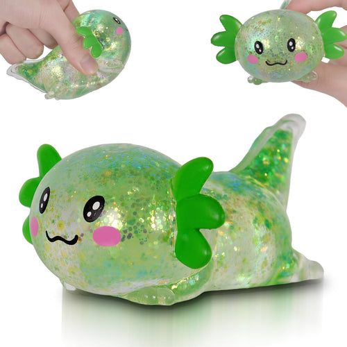 Axolotl Squishy Toy, Cute Slow Rising Fidget Toy For Stress Relief, Soft Squeeze Sensory Toy For Kids And