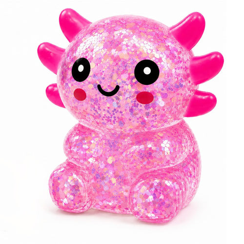 Axolotl Stress Ball; Cute Soft Slow Rising Toy; Calming Fidget Squeeze Toy Sensory; Pink